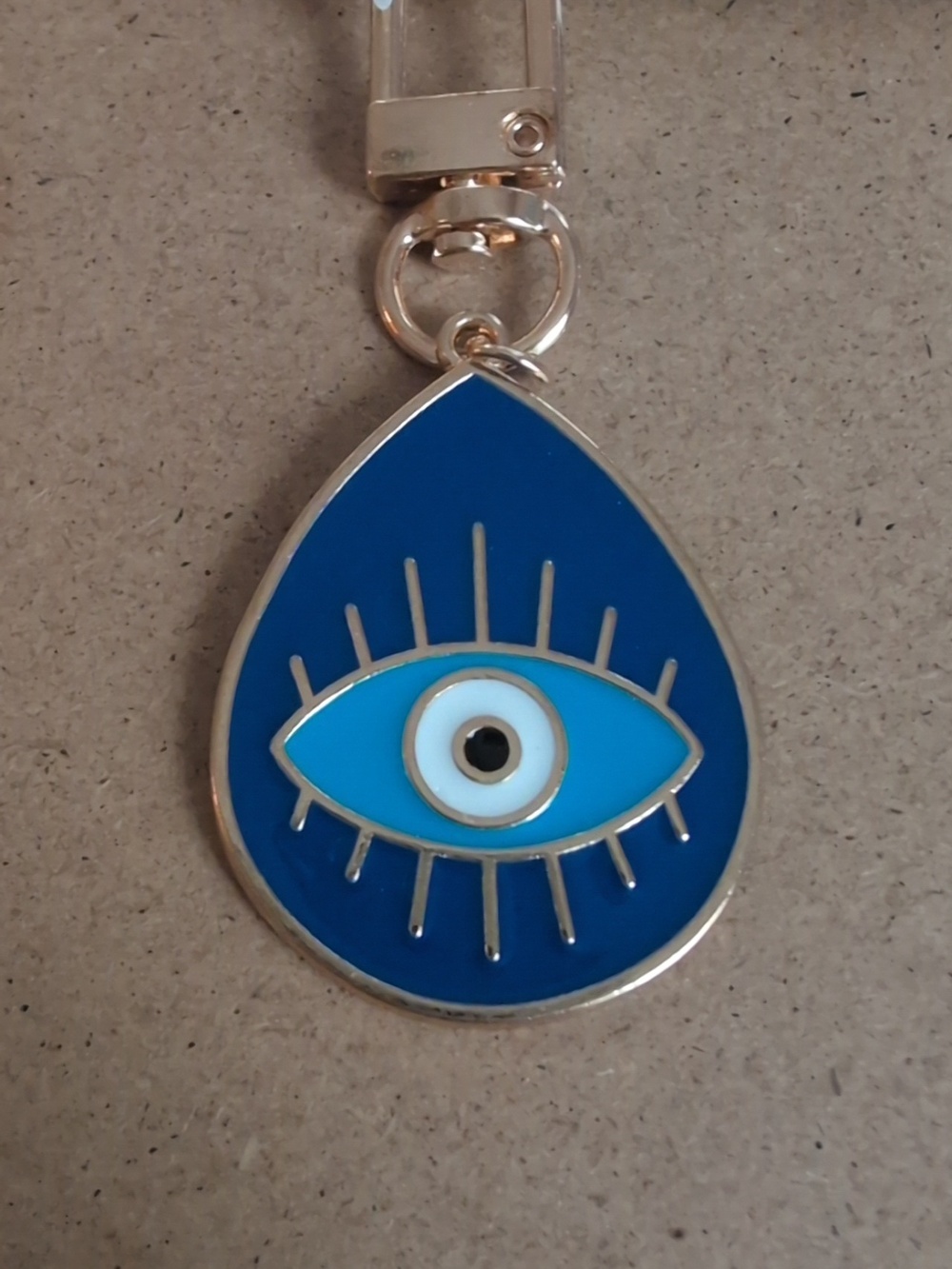 Teardrop Evil Eye Bag Charm & Zipper Pull